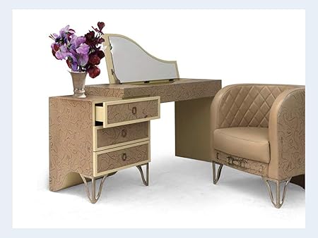 Artikle Leather Brown Leather Dresser with Chair of Chest wth Mirror