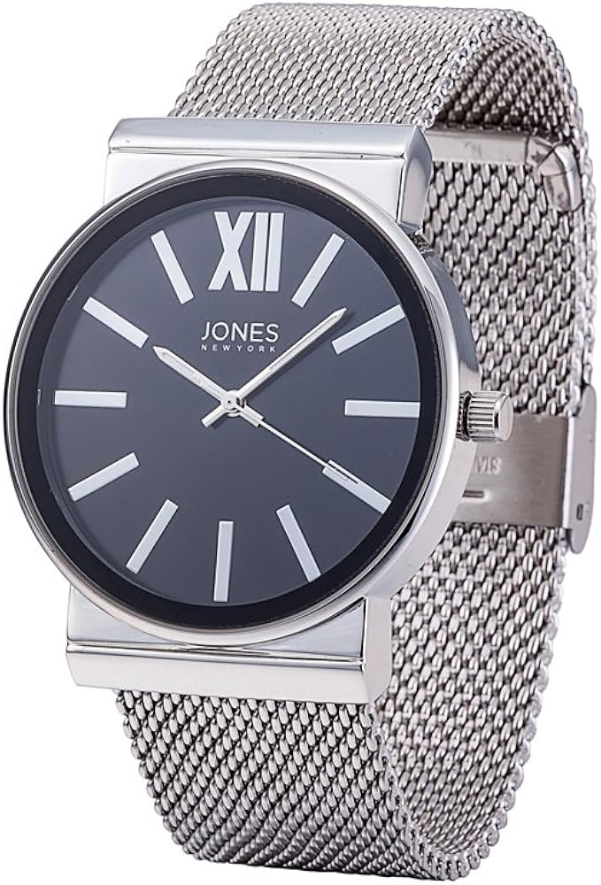 Jones New York Mens Watch JNM3113S557058, Stainless Steel, Black Dial
