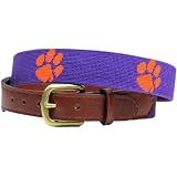LSU Needlepoint Belt in Purple by 