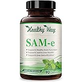 HealthyWayRx 1500mg SAM-e Supplement - High Strength S-Adenosyl-L-Methionine Capsules 1500mg per Serving for Joint Brain Liver and Mood Support - Non-GMO High Absorption Same Supplement (90 Count)