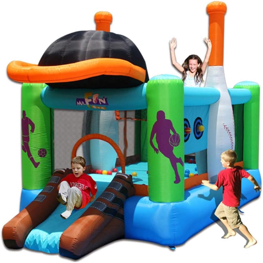 Castillo Inflable para Niños Trampolín Inflable para Exteriores con Red