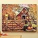Collections Etc Autumn Barn Lighted Canvas Art, 17