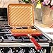 Red Copper Flipwich Non-Stick Grilled Sandwich and Panini Maker by BulbHead (2 Pack)