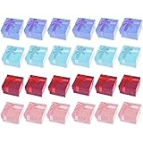 Colorsheng 24pcs Color Cube Hard Cardboard Small Gift Box for Ring Earring Jewelry（1.6" x 1.6"）
