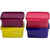 Tupperware Square Refrigerator Container Keep Tab 500ml 4pc