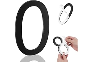 MEREAR 5 Inch House Numbers, Self-adhesive House Number Acrylic Modern House Numbers for Outside Black Mailbox Numbers Address Home Number for House Apartments Office Hotel Room Easy to Install (0)