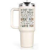 Aurahouse Valentines Day Birthday Gifts for Mom Tumbler, I Love You Mom Birthday Gifts from Daughter Son, Great Moms Gifts, Mothers Day Presents for Moms, 40oz