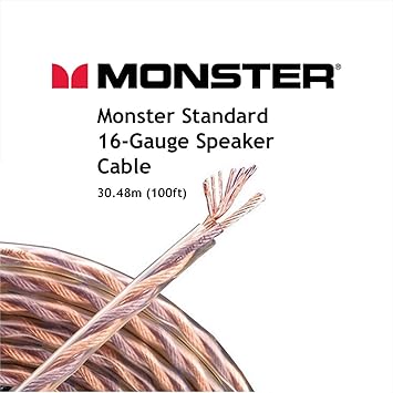 monster standard 16 gauge speaker cable 100 ft