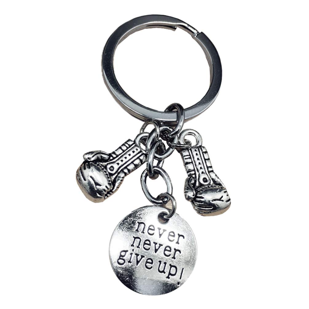 Boxing Glove Keychain, Inspirational Keychain for Boxing Sport Lover Fitness Key Ring