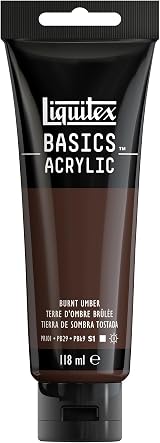 Liquitex Basics Burnt Umber Acrylic Paint 118 ml Artist Quality Europe