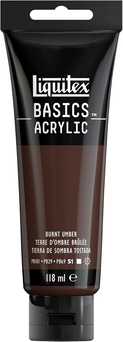 Liquitex Basics Burnt Umber Acrylic Paint 118 ml Artist Quality Europe