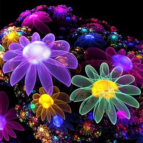 Hestian Children's Paint-by-number Kits, Pbn Kit, Diy Kit for Kids, Crystal Diamond Painting--- Flower
