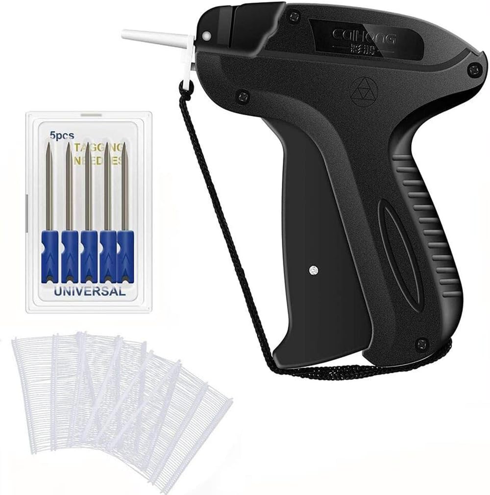 lnkey Tag Gun, Clothes Label Tagging Gun +6 Replacement Needle +1500 Tags Barbs 50mm Price Labels Tags for Clothes Socks Hat Fashion Store