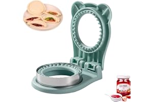 CHICHAUS Uncrustable Sandwich Maker, Sandwich Pocket Circle Shape Cutter & Sealer for Kids Breakfast and Lunchboxes, Light Bl