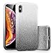 ESR Makeup Glitter Case for iPhone Xs/iPhone X, Glitter Sparkle Bling Cover [Three Layer] for iPhone 5.8 inch (Ombre Black)