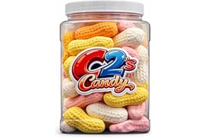 C2’s Candy Assorted Circus Peanuts Marshmallows 350g – Colorful Chewy Candy in Reusable Jar | Sweet Nostalgic Treat | Perfect