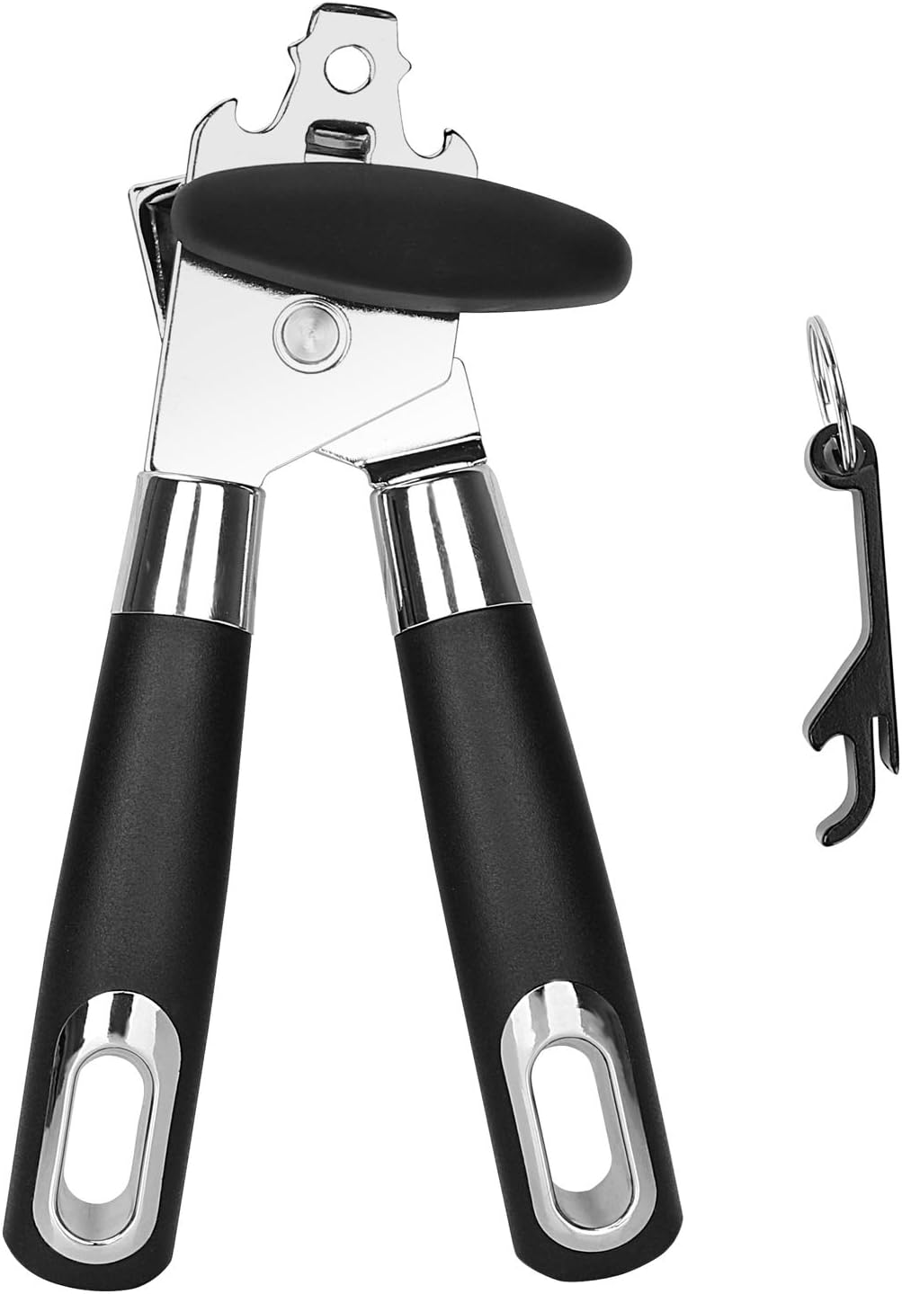 Can Opener Manual, Safe Cut Smooth Edge for Round Cans, Square Cans, 3 in 1 Multi-function, Easy turn Knob, Stainless Steel, Small Gift Bottle Opener, Sold by Ehoyal