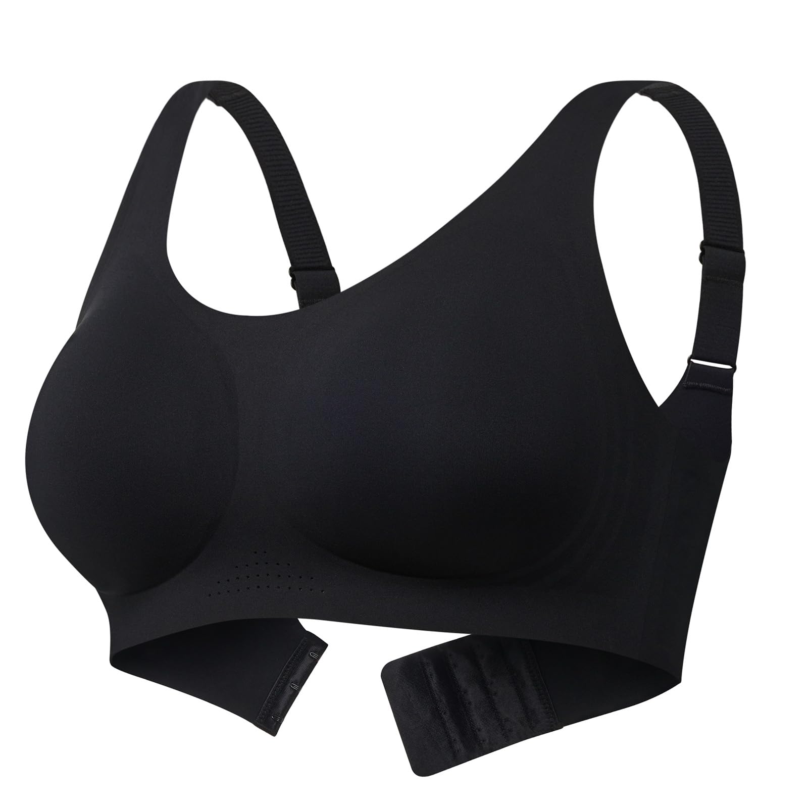 Photo 1 of Momcozy Seamless Bra for Women, Comfort Soft Support Bra, Wireless Full-Coverage Everyday Bra Invisible Maternity Bra Black