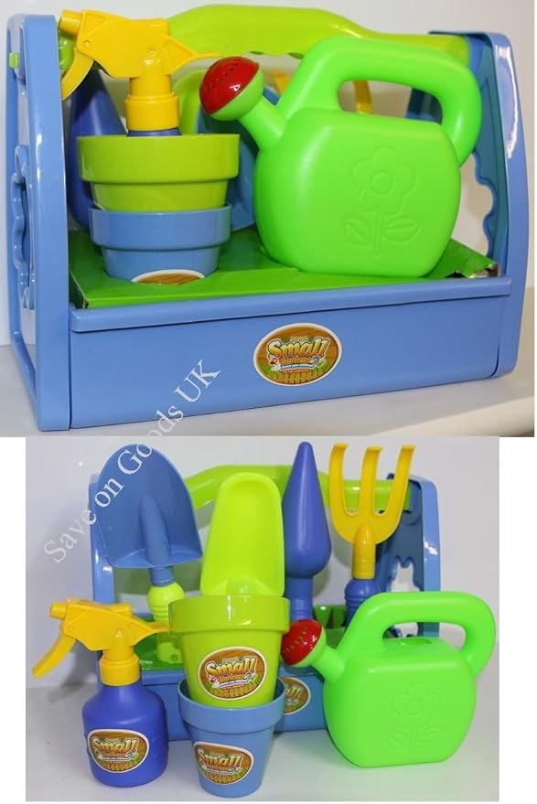 Childs kids gardening toy play set.Summer garden fork,trowel,can, basket Amazon.co.uk Toys & Games