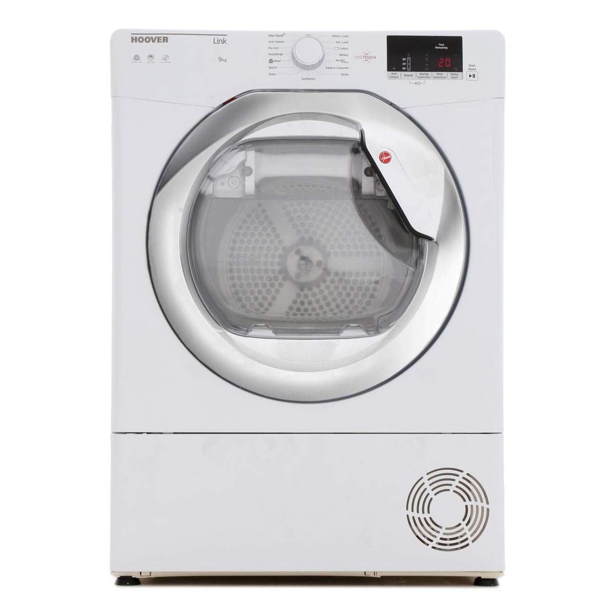 Hoover HLC9DCE Link 9kg Freestanding Condenser Sensor Tumble Dryer With