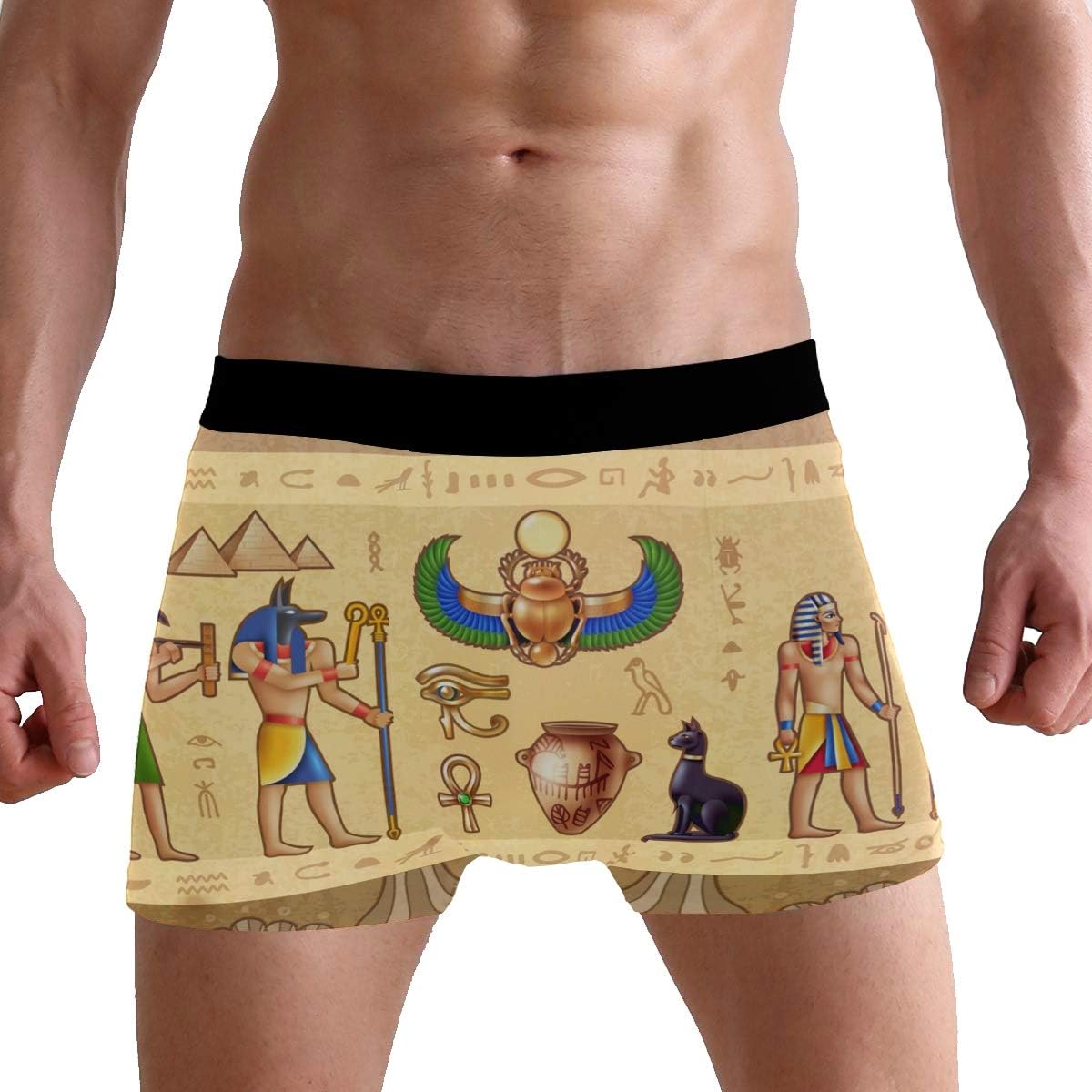 PUXUQU Mens Boxers Shorts Ancient Ethnic Egyptian Egypt Boxer Briefs