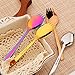 Choary Stainless Steel Multifunction Spork for Camping Utensils, Spaghetti Salad Dessert Heavy Duty Flatware set,5.9