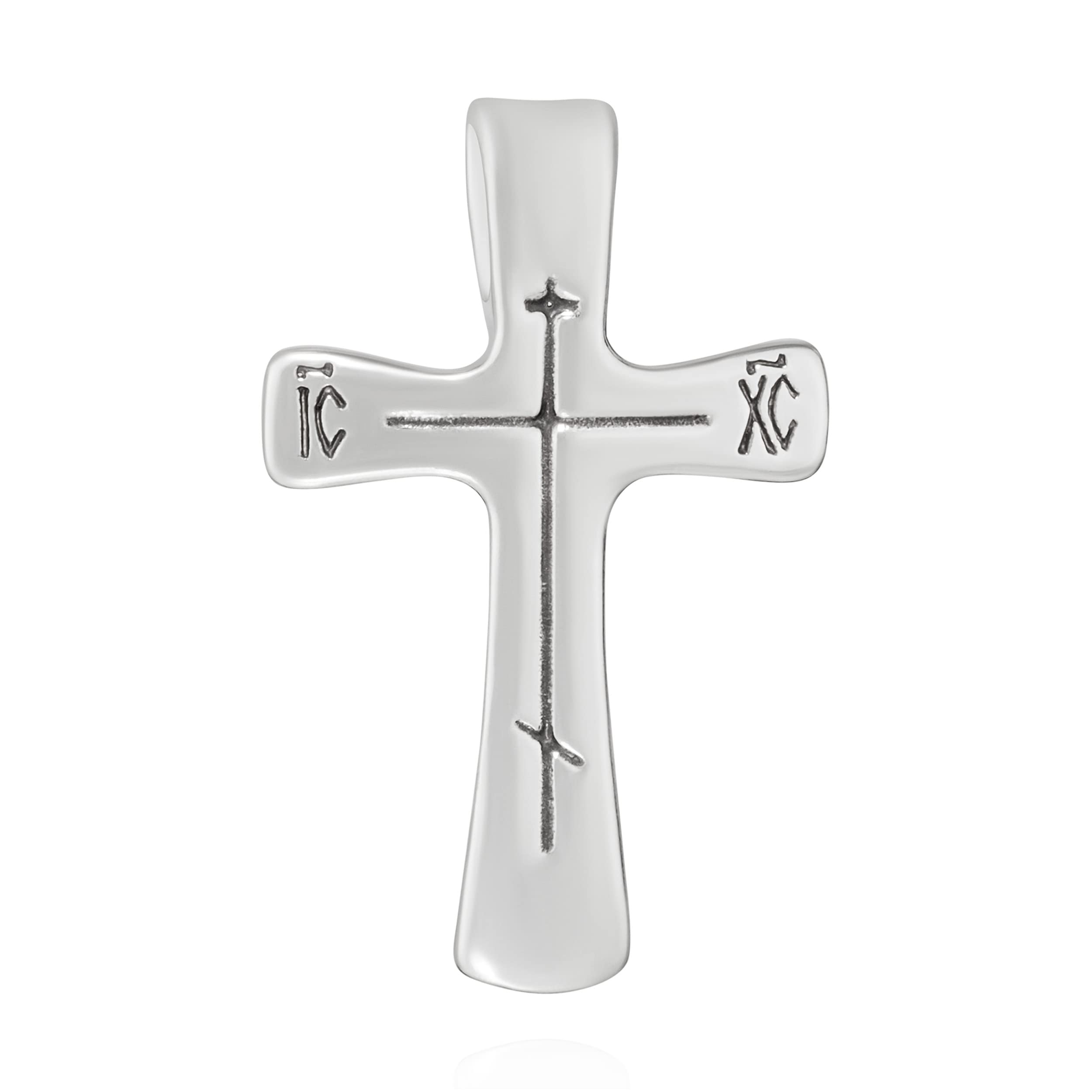 NKlaus Pendant Jesus Cross 925 Silver Orthodox Pendant Faith Symbol K53