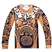 KIDHF Moana Maui Boys Cartoon Comfy Loose 2-Piece Long Pajama Set Sleepwear, 120/6-7Y