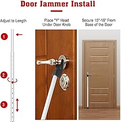 SECURITYMAN 2-in-1 Door Security Bar & Sliding