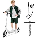 Nattork Kick Scooter for Kids 6+ Years Teens Adults - 220LB Weight Capacity, Front Shock Absorber and Adjustable Handlebar - Smooth Ride with 8" Sturdy Wheels, Ideal for Outdoor Sports