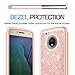 LeYi for Moto G5 Plus Glitter Case, Moto X 2017 / Moto 5G Plus Case with HD Screen Protector, Girls Women Hybrid TPU Hard PC Dual Layer Case for Moto G Plus (5th Generation) Rose Gold