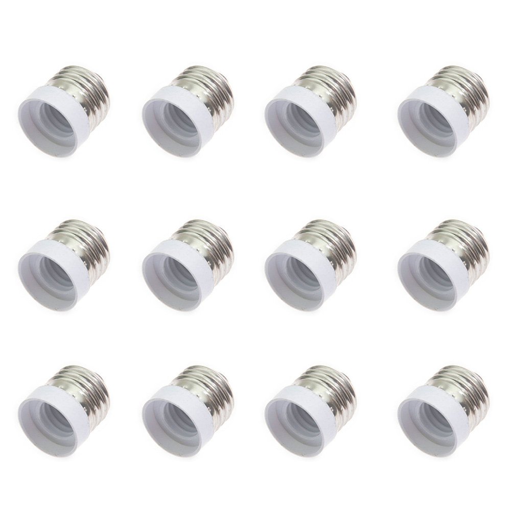 Photo 1 of TWDRTDD 12PACK E26 to E17 Socket Adapter,Medium Screw E26 to Intermediate Base E17 Light Bulb Socket Adapter Converter Reducer