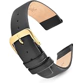 Speidel Genuine Leather Watch Band Black Classic Calf Skin Replacement Strap,20mm
