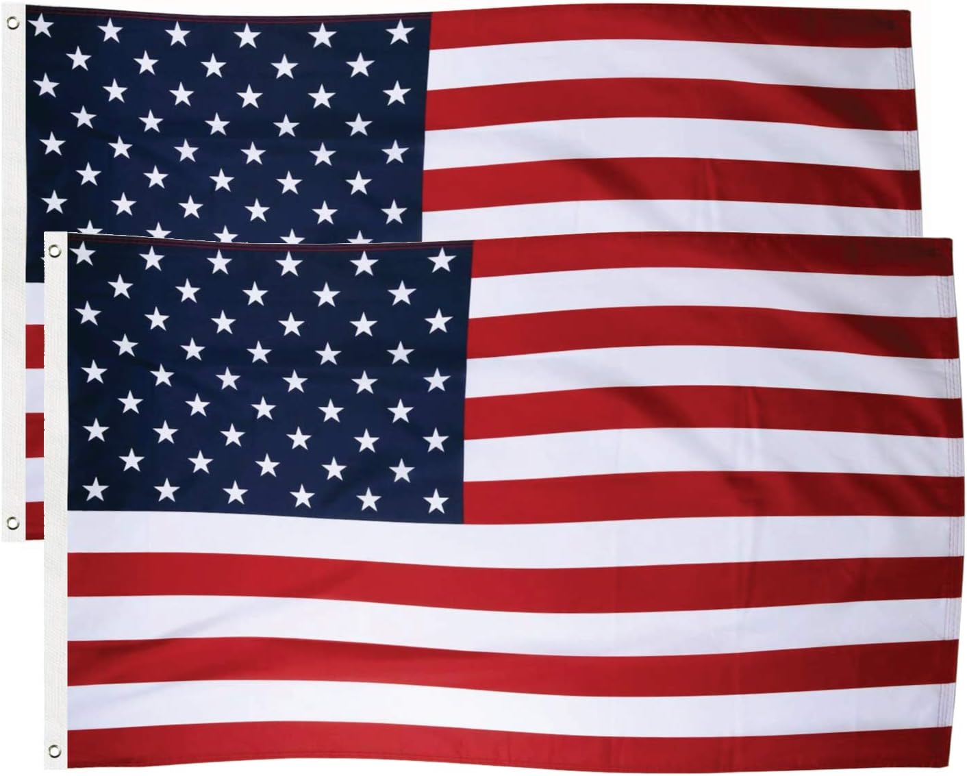 Tenby Living American Flag 3 x 5 ft. Heavyweight 2X Thick Polyester - UV Protected, Quadruple-Stitched Fly End, Double-Stitched Edges, Brass Grommet : Garden & Outdoor