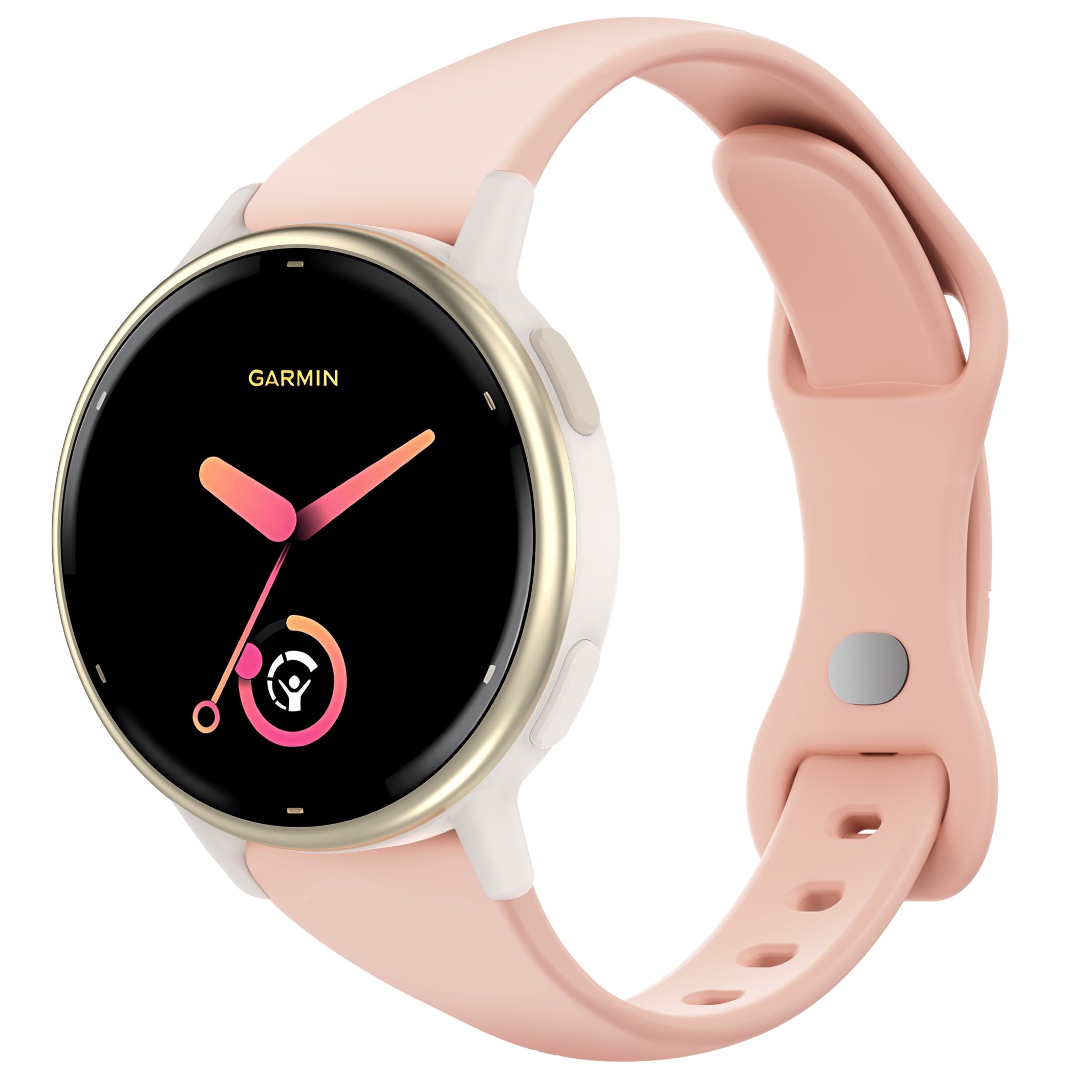 Laband 20mm Slim Silicone Watch Band Compatible with Garmin Vivoactive 6/5/3/3 Music/Forerunner 570 42mm/165/55/645/245,Thin Soft Narrow Sport Replacement Wristband Strap for Venu/Venu Sq 2 Women Men