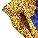 Lovezesent Women's African Printed Pleated Maxi Dress High Waist A Line Skirt Yellow Large
