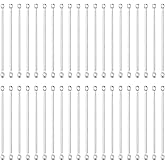 200pcs Brass Bar Links for Jewelry Making,35mm Bar Links Connector Bar Link Earring Connectors 2-Hole Stick Strip Beads Necklace Bracelet Earring Connectors for Jewelry Making(Silver)