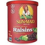 Sun-Maid California Sun-Dried Raisins - 13 oz Resealable Canister - Dried Fruit Snack for Lunches, Snacks, and Natural Sweete