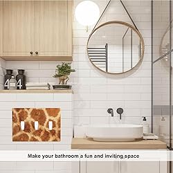 Pznen Triple Toggle Wall Plate, Giraffe Wild Life
