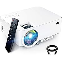 Mini Projector, Hompow High Brightness Movie Projector, Smartphone Portable Video Projector 1080P Supported and 176…