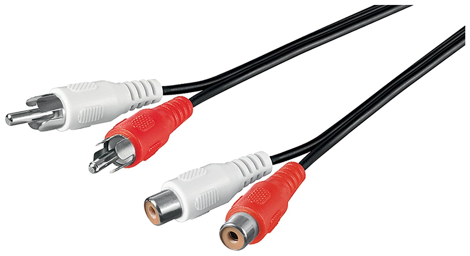 Goobay 50026 Stereo Extension Cable, 2x RCA, 2.5 m Cable Length
