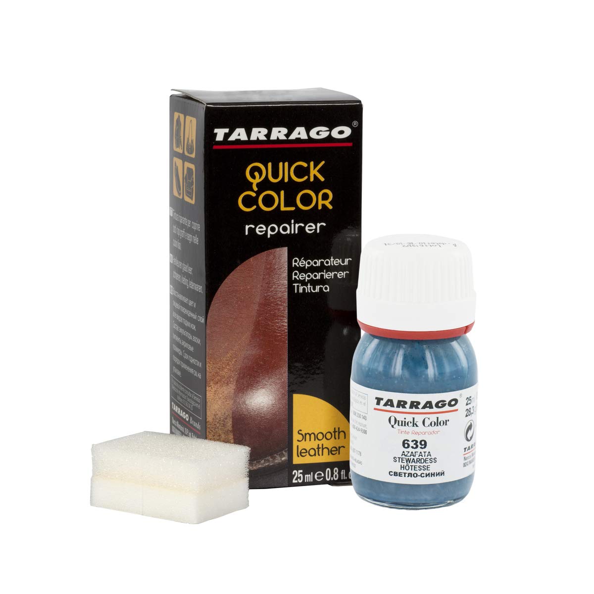 TarragoTarrago Quick Color Dye Leather and Canvas Repair - 25 ml Leather Shoe Dye for Dyeing of Leather Footwear, Bags, Shoes, Jackets, Purses & More - Stewardess #639