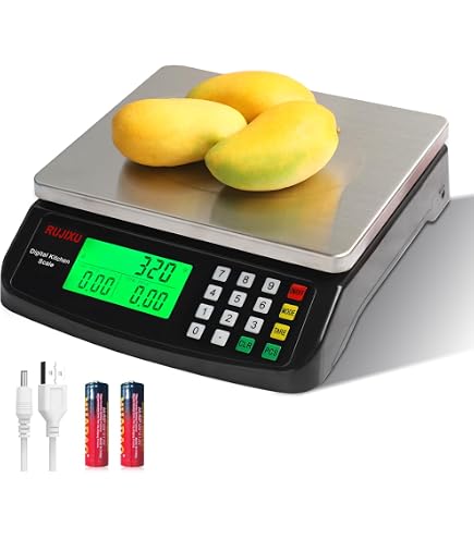 Digital Kitchen Food Scale – 22 Lb Capacity, 4-Point Sensor, Grams/Oz/ml, With LCD Display