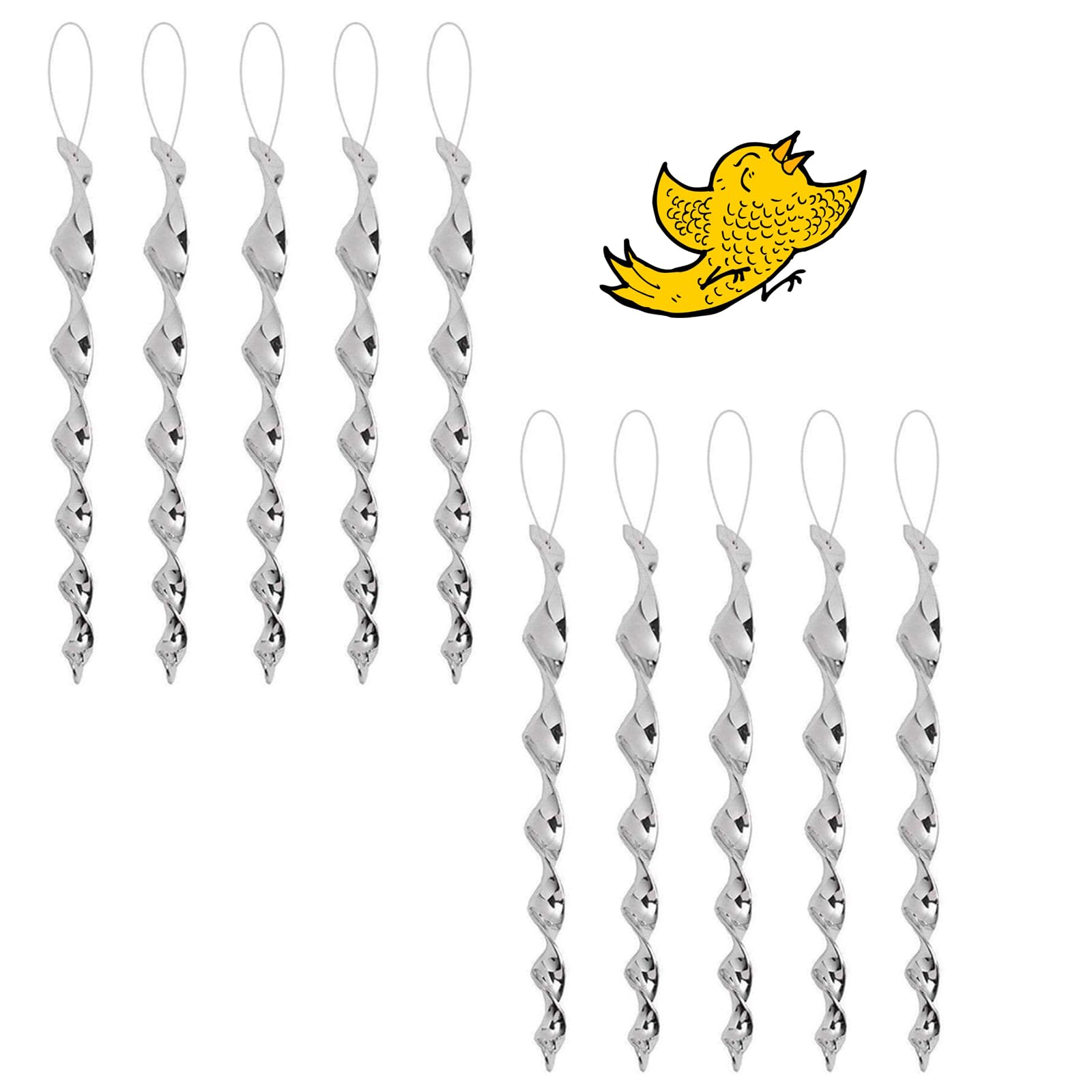 LIANRISES 10pcs Reflective Bird Deterrent Rods Bird Scarers for Gardens Bird Deterrent Products Pigeon Scarer Pigeon Deterrent