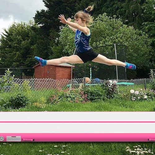 Air Mat Tumble Track, Gymnastics Mats Tumbling Track with Electric Air Pump, Inflatable Training Mat for Home Gym Yoga Cheerleading Water, 300 * 100 * 10cm