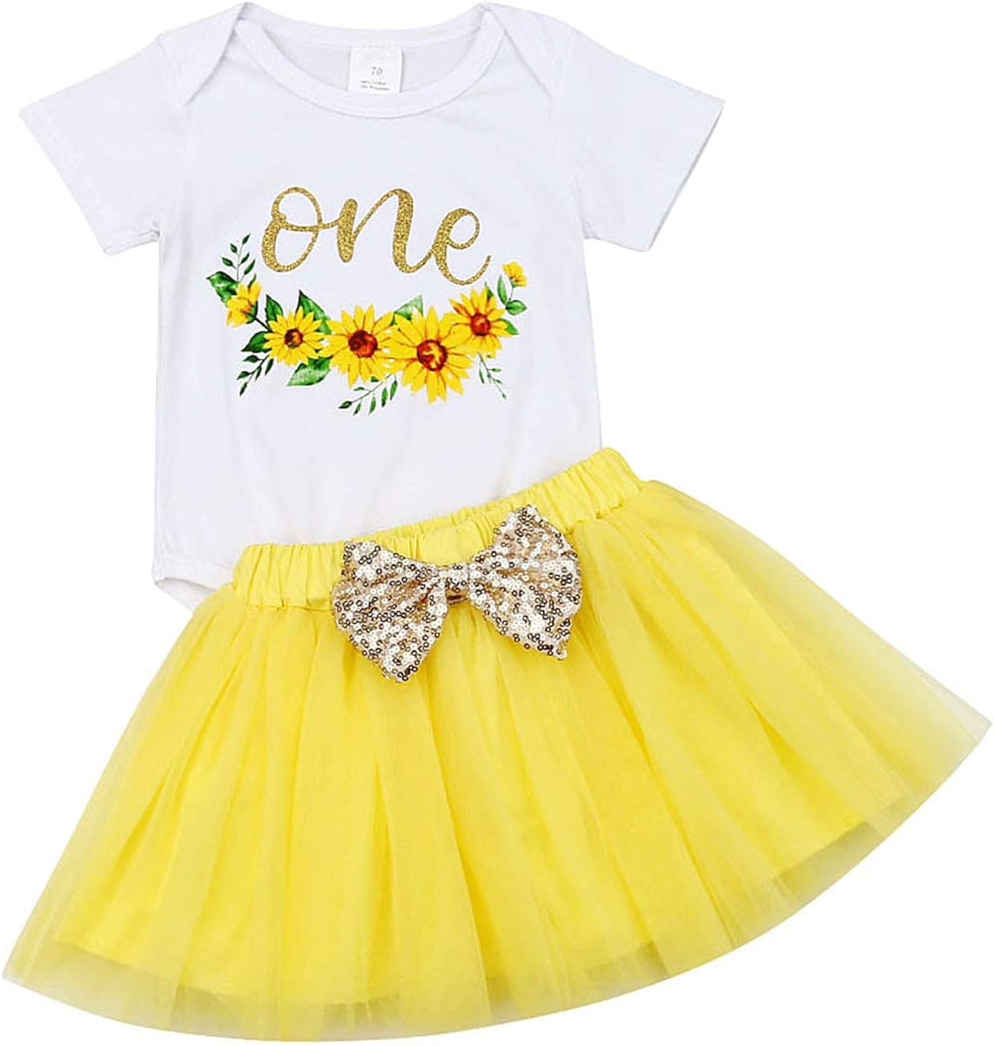 sunflower 1st birthday outfit