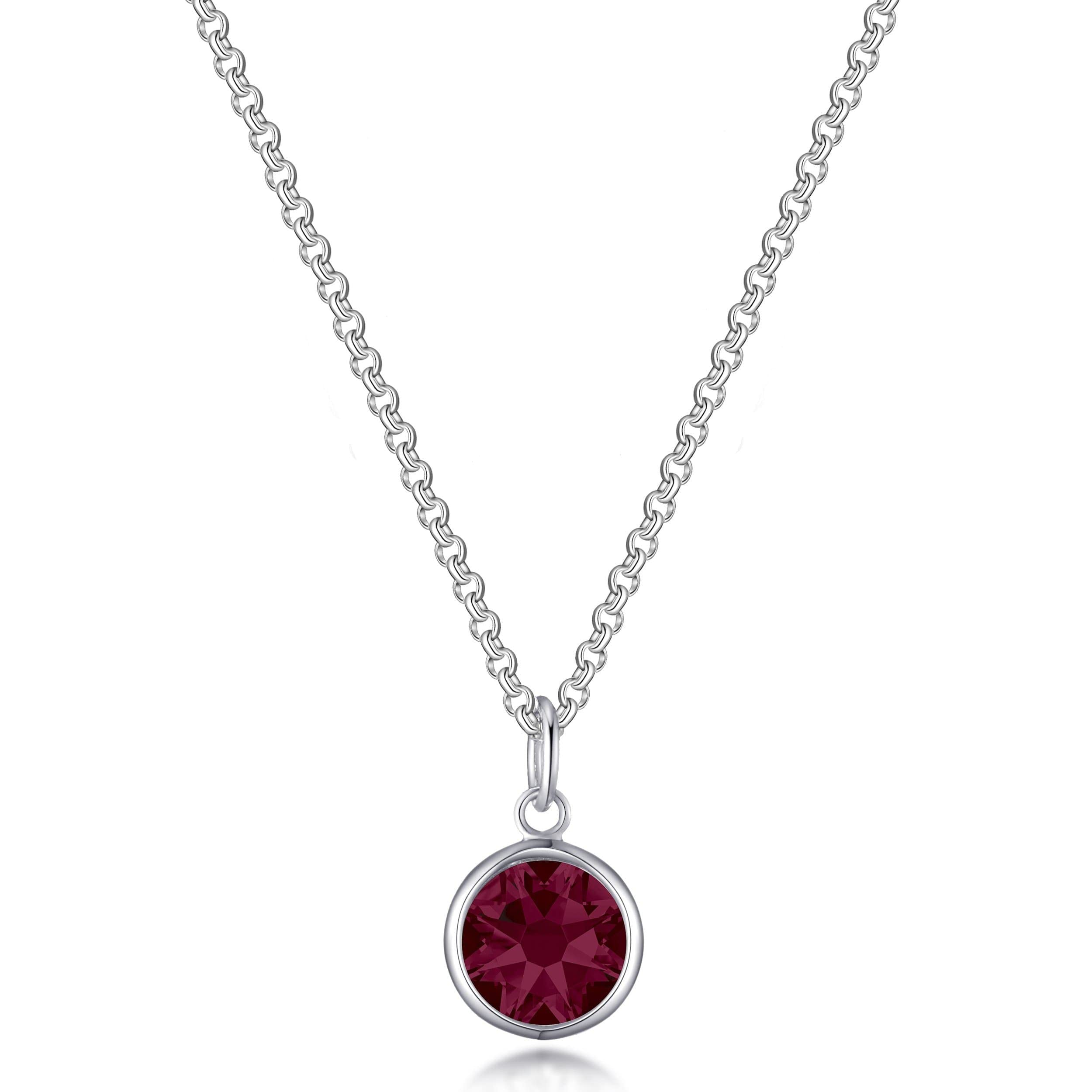 Philip Jones Red Crystal Necklace Created with Zircondia® Crystals