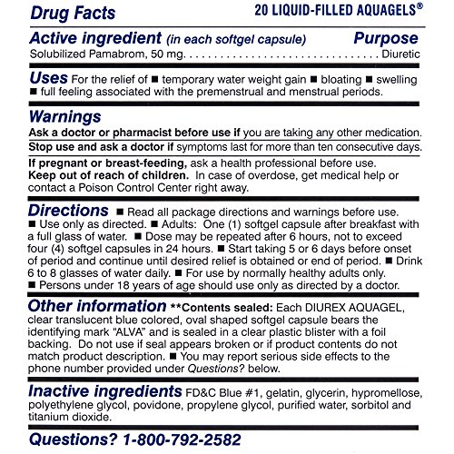 Diurex MultiSymptom AquaGels, 20 Count Buy Online in UAE. Hpc