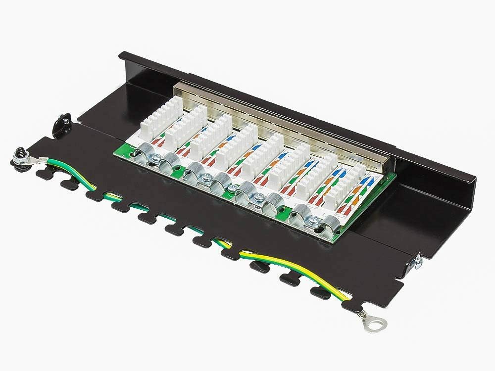 Good Connections GC-N0080 Desktop Patch Panel 0.5U Cat 6 8-Port Jet Black, Jet Black (RAL9005), 0,5HE - 8-Port - Image 3