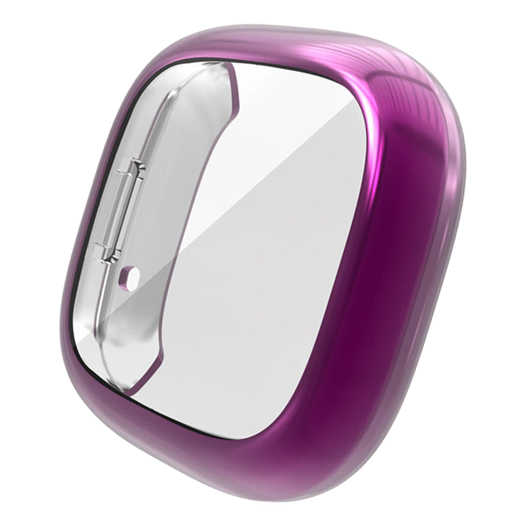 Case Compatible with Fitbit Versa 3 / Versa Sense, Soft TPU Full Cover Screen Protector Case (Purple)